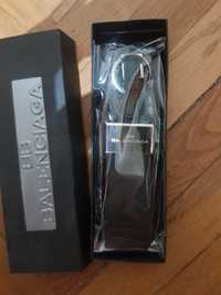 Balenciaga tag, keychain, breloc tag bagaj magnetic din piele