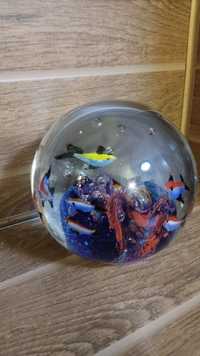 Стеклянный шар с рыбками