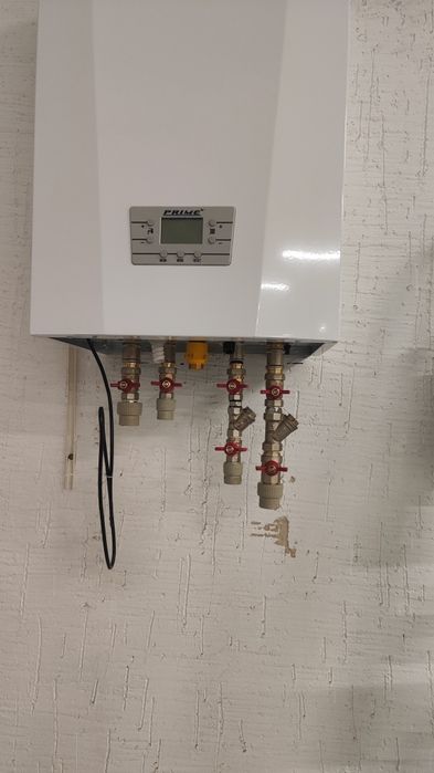 Установка газовых катлов. Газ пеш орнату.