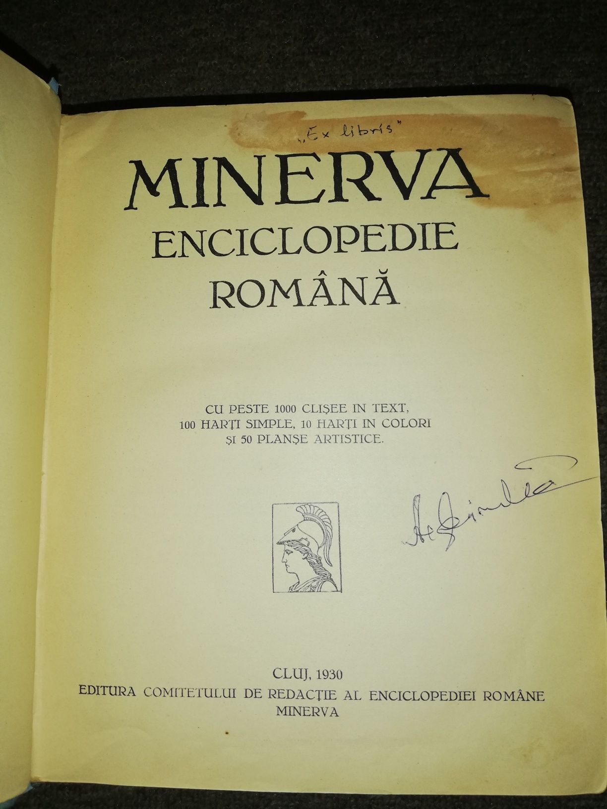 Carte veche interbelică Minerva Enciclopedie română 1930