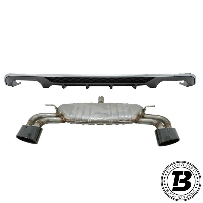 Difuzor Bara Spate cu Ornamente compatibil cu Audi A3 8V S3 Design