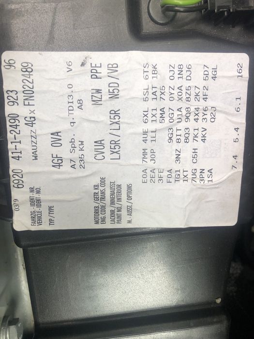 Motor Audi 3.0bitdi euro6 cod CVU biturbo. 320cp Cutie MZW/PPE. A7,A6