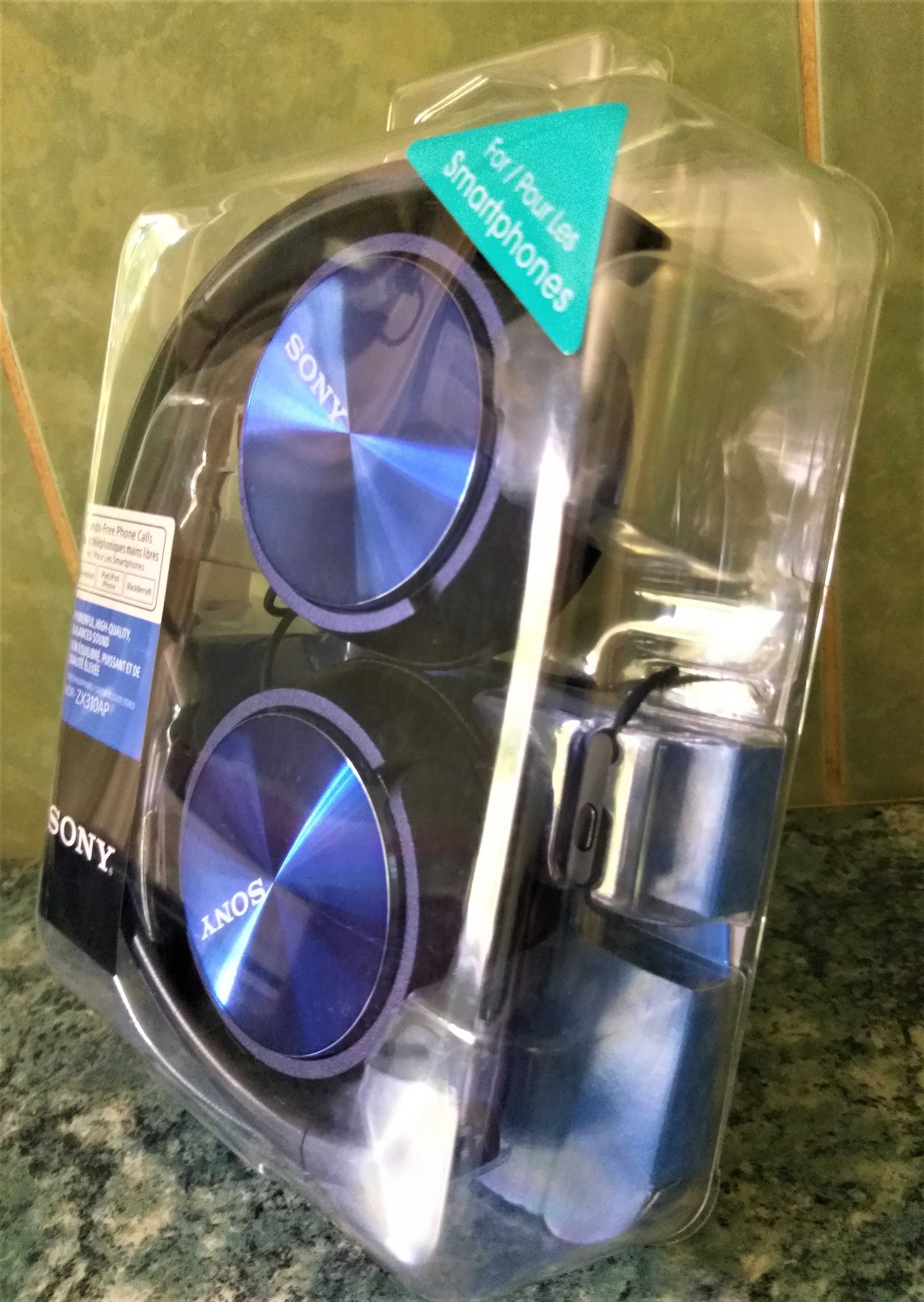 Casti on-ear stereo hands-free SONY MDR-ZX310AP albastru(noi-sigilate)