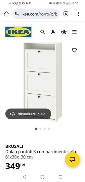 Pantofar Ikea 3 compartimente