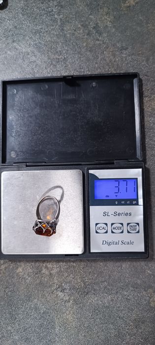 Серебряное кольцо 875 проба Цетрин винтаж СССР