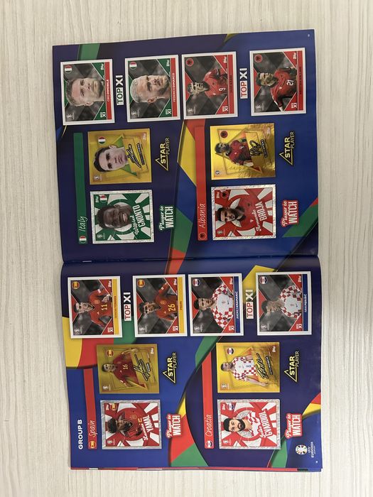 Topps Euro 2024 – напълно попълнен албум (вкл. златни стикери)