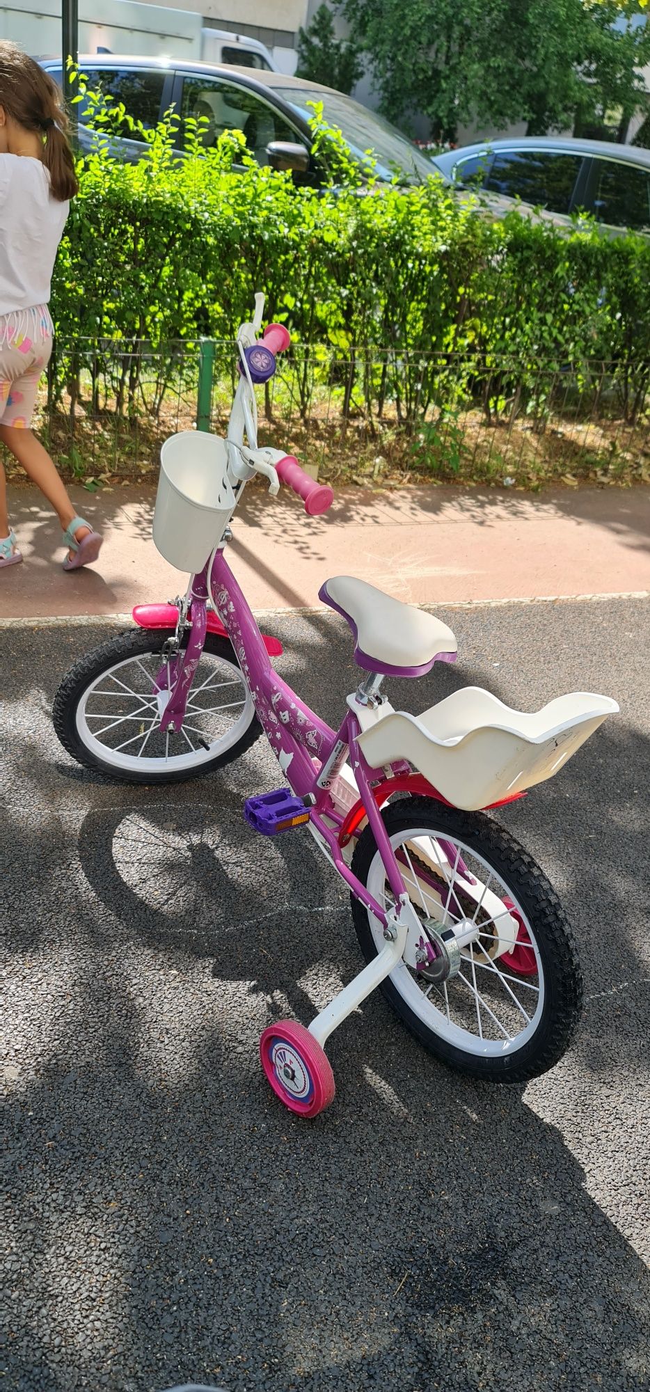 Bicicleta Violeta 16 inch cu cos fata spate pt copii