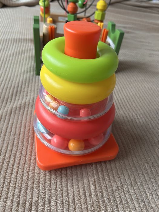 Set jucarii lemn si plastic pentru motricitate