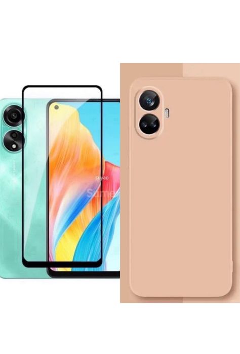 Oppo A38/A58/A78/Reno 10 12F 13F 14F Husa Soft Fin+Folie Sticla/Silico