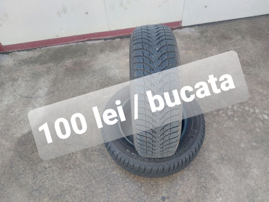 100 lei bucata! Doua anvelope M+S/IARNA 185 60 15 Michelin! 7 mm