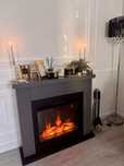 Semineu TAGU Frode Solid Grey cu focar electric PowerFlame, 23 inch