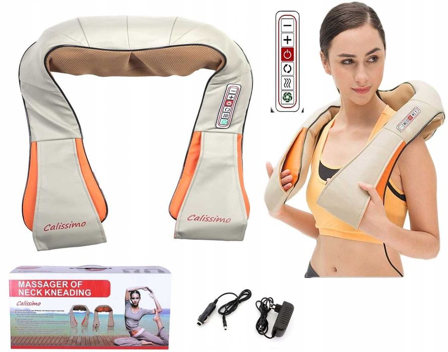 Шиацу Масажор за шия кръст крака цяло тяло  6 бутона с адаптер за кола