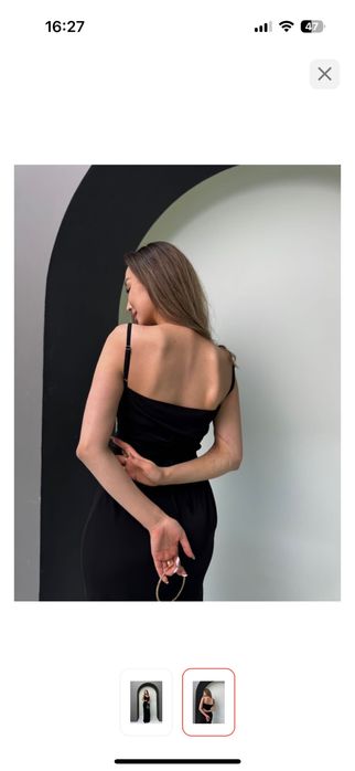 Платье черное с открытой спинкой