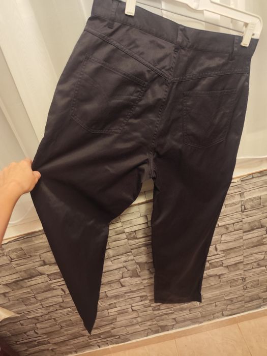 Pantaloni doc - negru lucios - mărime 30/32 - talie 78 cm