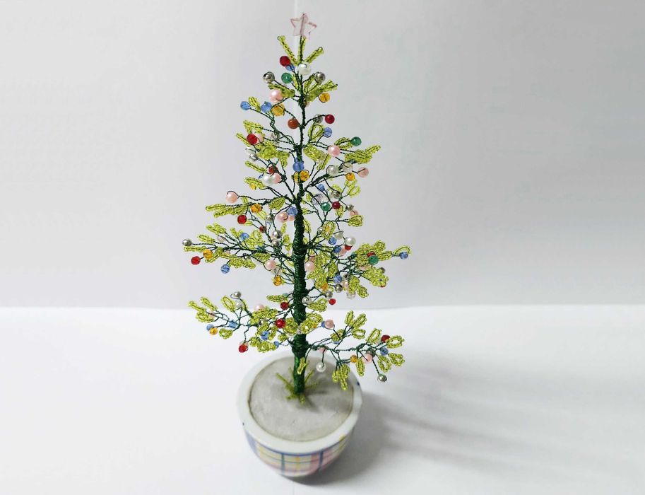 Brazi Craciun inalti handmade margele, deosebiti, cadou colorat unicat