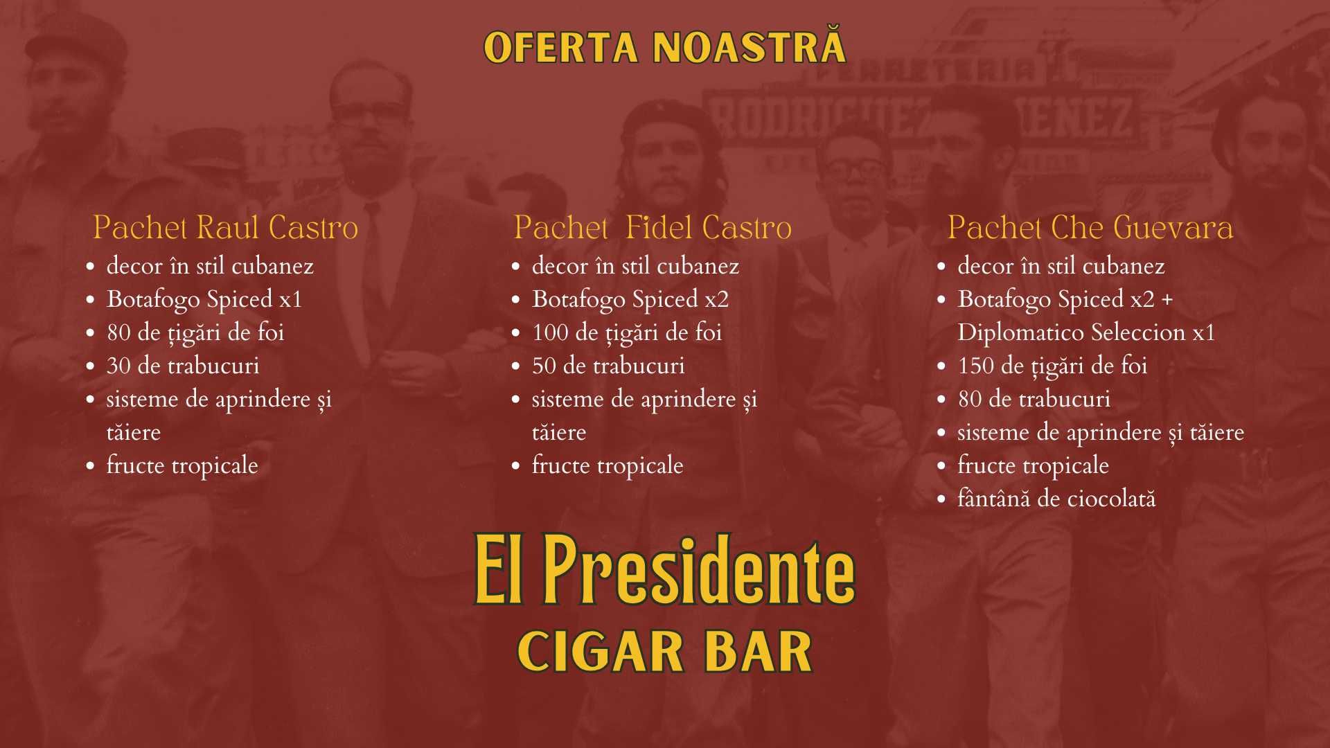 Cigar Bar Cubanez pentru evenimentul tău