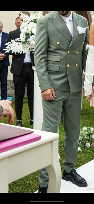 Costum Verde Slim-Fit