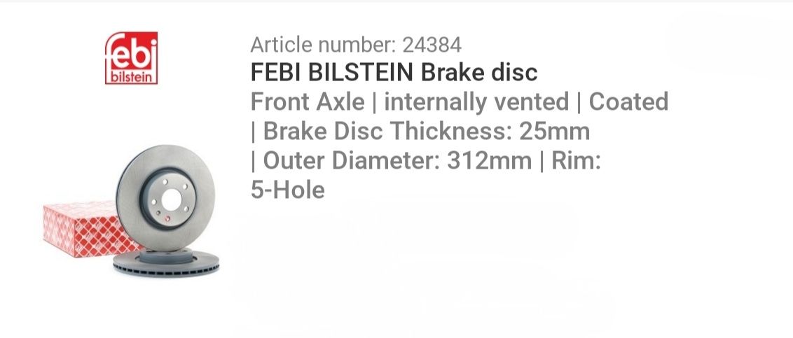 НОВИ! Дискове и накладки Febi Bilstein за VW, Skoda, Audi, Seat (ВАГ)