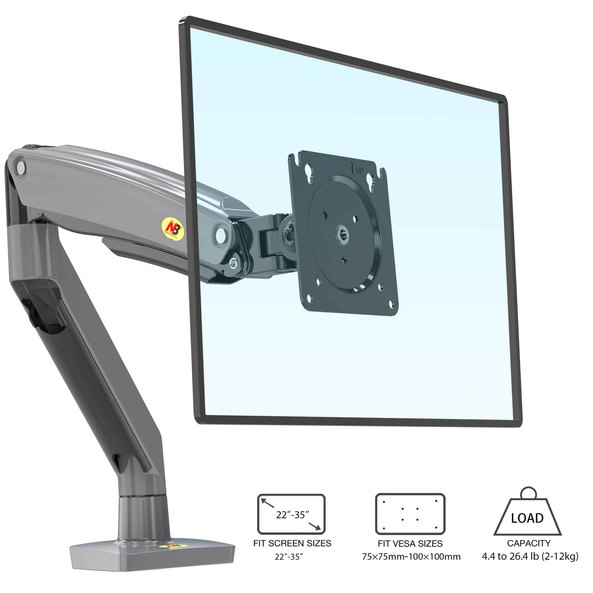 Кронштейн крепление для монитора North Bayou G70 Black 22-35” 2-12кг