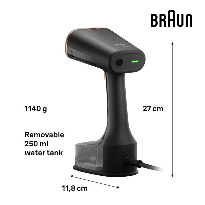 Верикална ютия Braun QuickStyle7 GS7077BK FreeGlide 3Dтехнология,1600W