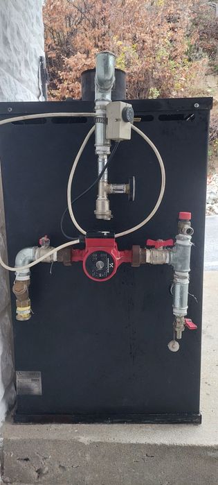 Камина на дърва 24kw с водна риза + пълно оборудване