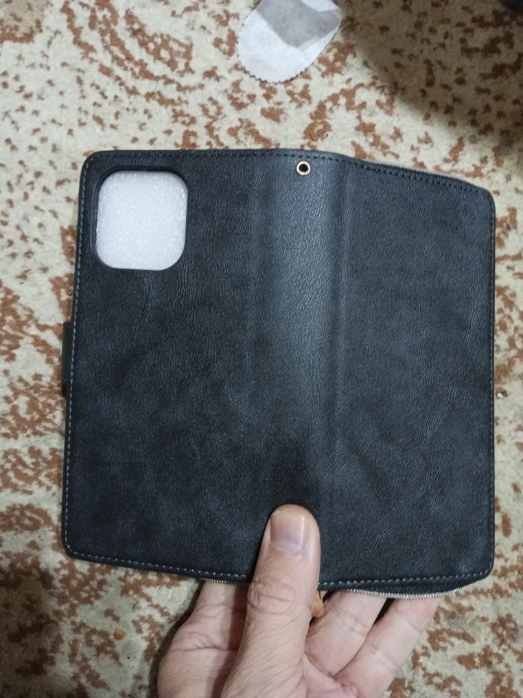 IPhone 16 Pro Max чехол кожа Black
