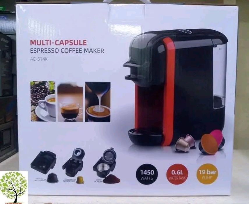 Кафемашина 8 в 1  - 19 бара всички капсули и мляно кафе