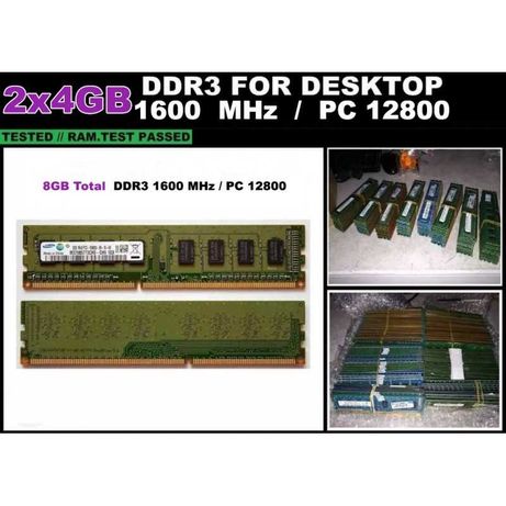 KIT 8GB MEMORIE RAM DDR3 Calculator 2X4GB 1600 MHZ Garantie 12 luni