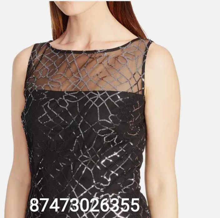 платье без рукавов с блестками  известного бренда American Living