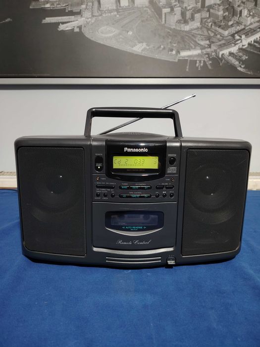 PANASONIC RX-DS303 Portable Stereo CD System, radio, CD, casetofon.