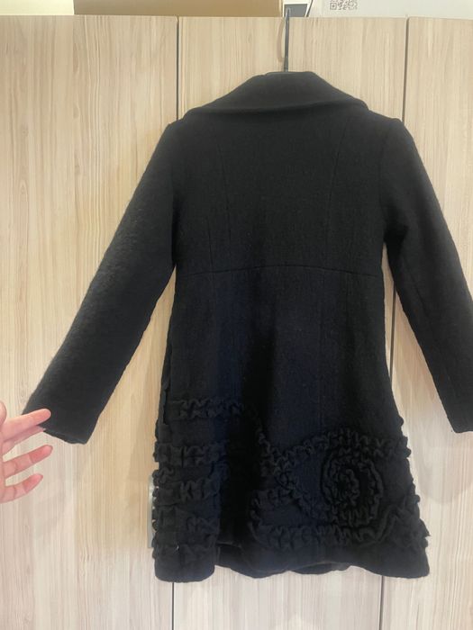 Страхотно палто в черен цвят от вълна