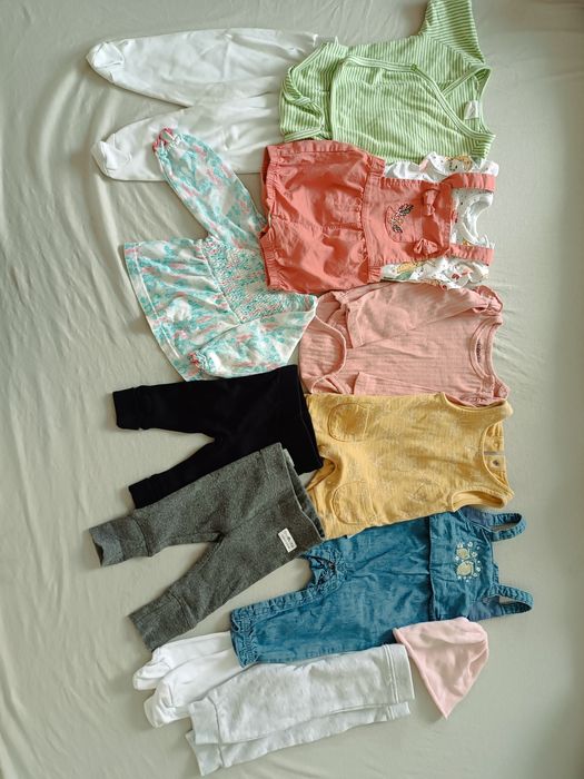 Lot hainute fetita 56-68, 0-5 luni
