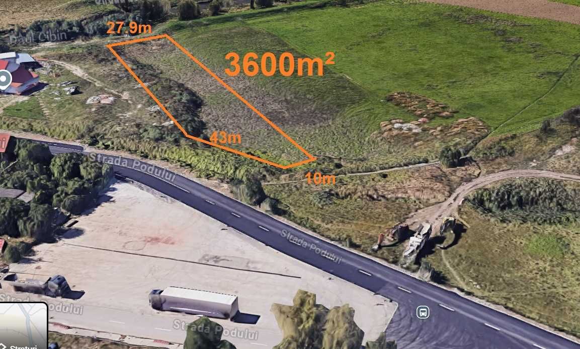 Vand doua parcele teren pe malul râului Cibin, zona Gusterita – Sibiu