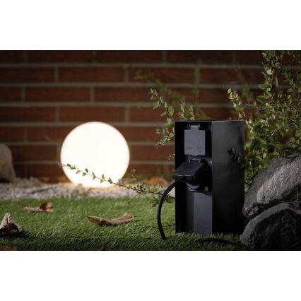Paulmann Stâlp de exterior cu prize RIO 2Z 230V IP44