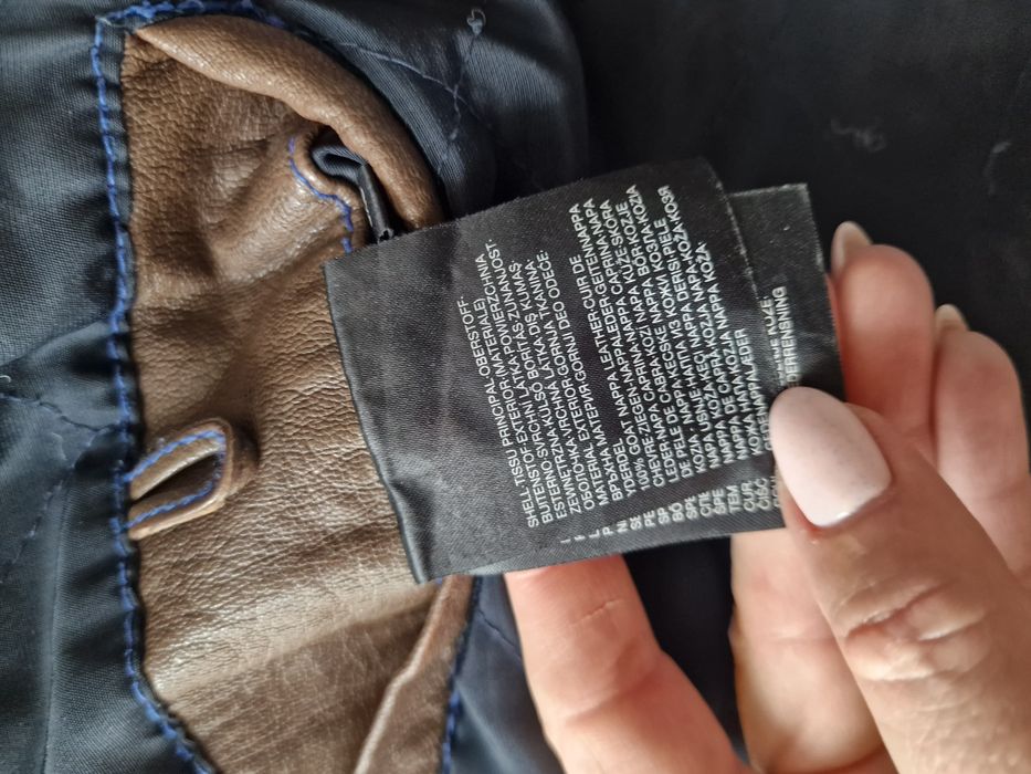 Страхотно мъжко кожено яке естествена кожа ANGELO LITRICO размер 3XL