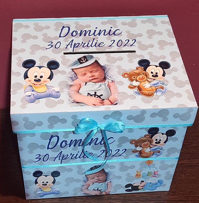 Cutie dar botez - Mickey