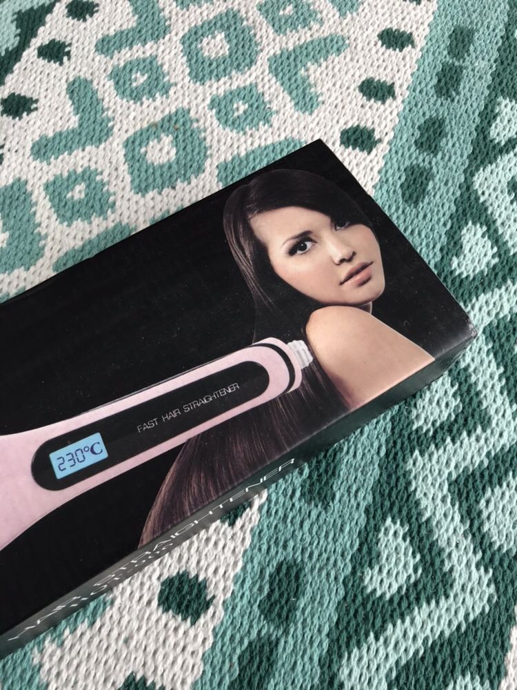 Placa de Par Perie Rowenta Bosch Hair Straightener Noua Roz Pink HP