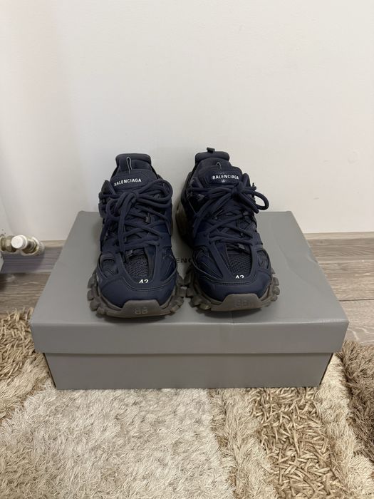 Balenciaga track navy blue clear sole 42