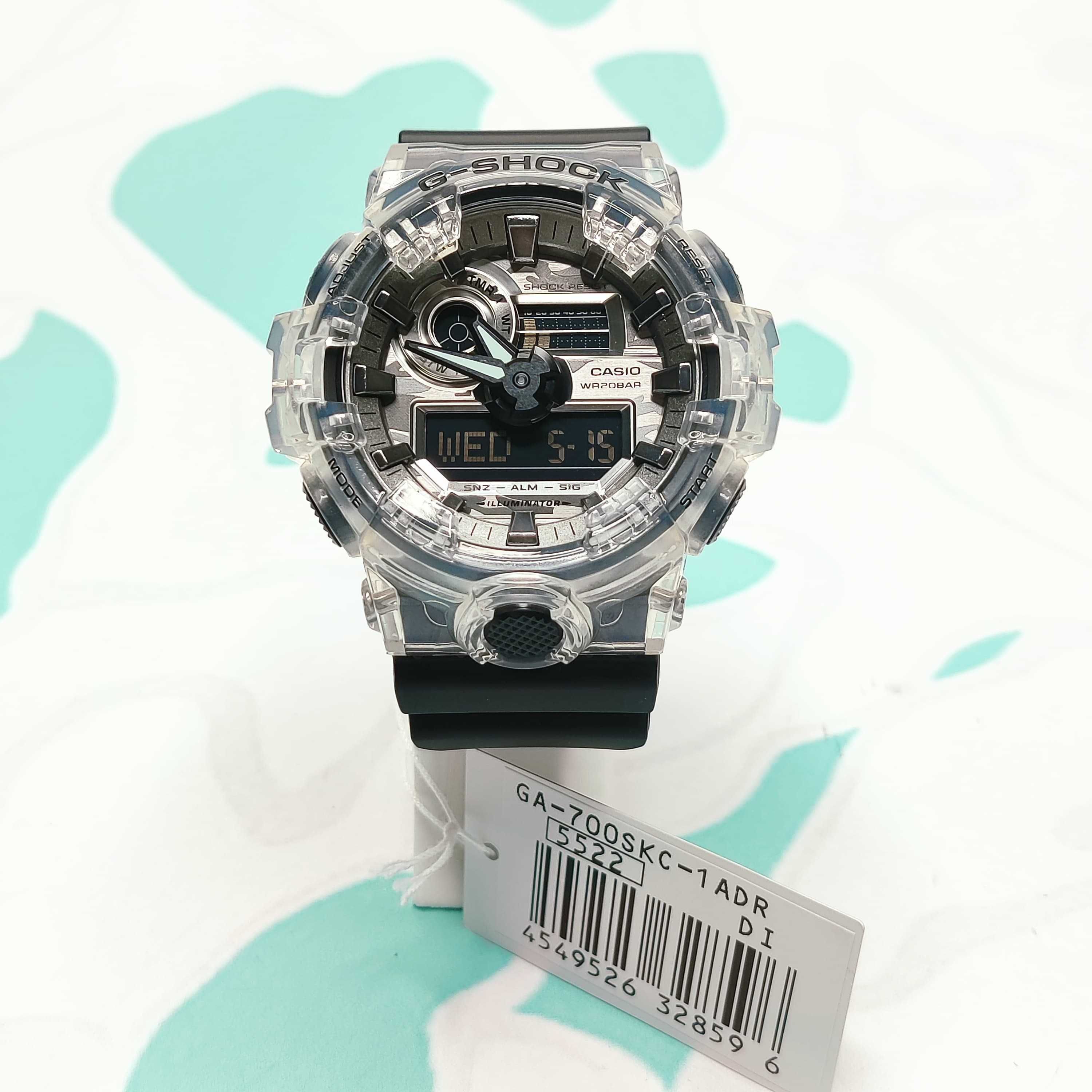 Casio G-Shock GA-700SKC-1A наручные часы Skeleton прозрачные оригинал