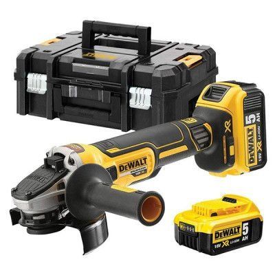 Ъглошлайф Dewalt DCG405P2K/18V Безчетков с 2бр.5Ah, Зарядно и куфар