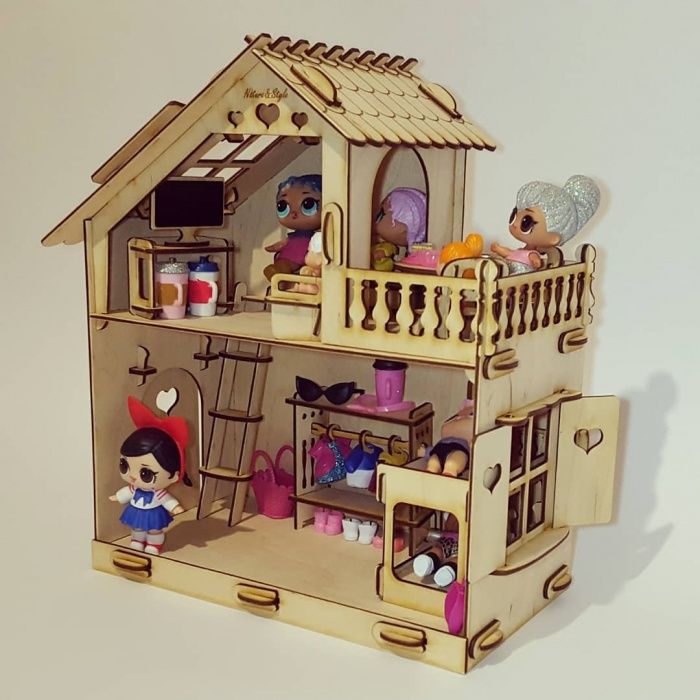 Кукольный Домик с Мебелью для LOL Surprise (ЛОЛ) и Sylvanian Families