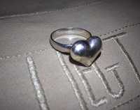 Inel Argint925 inimă plină, unicat, vintage, hand-made