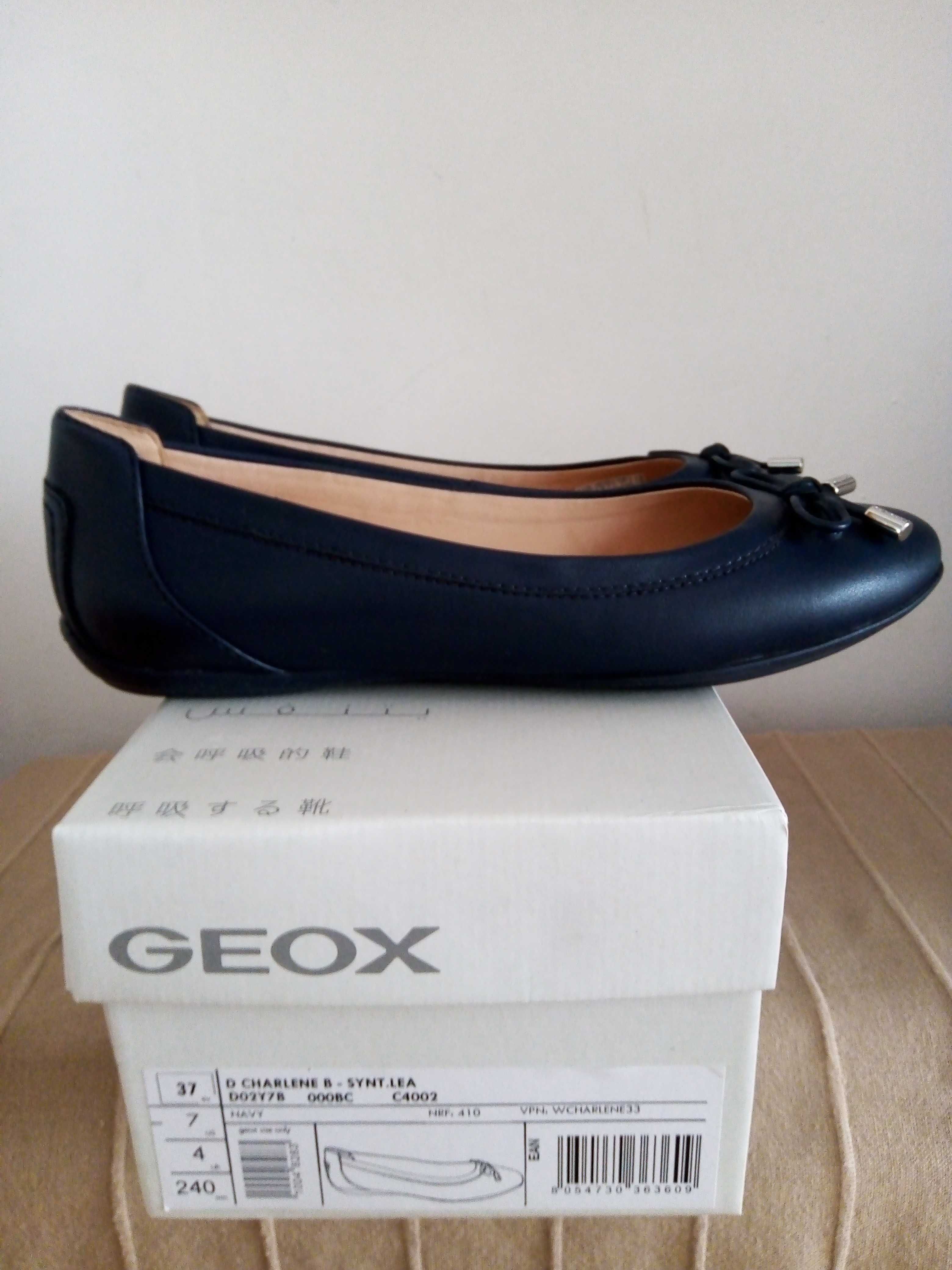 Pantofi damă, GEOX, culoare bleumarin închis, noi, marimea 37