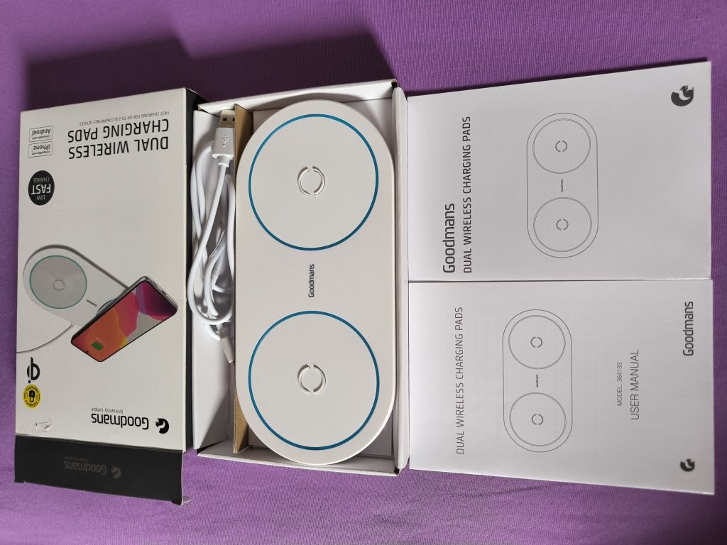 Încărcător wireless dual charging pads Goodmans