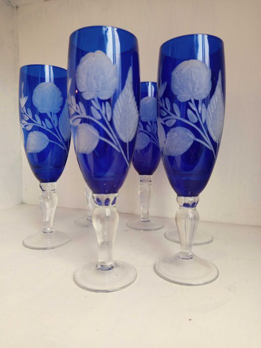 Кристални чаши Бохемия високи, колекционерски