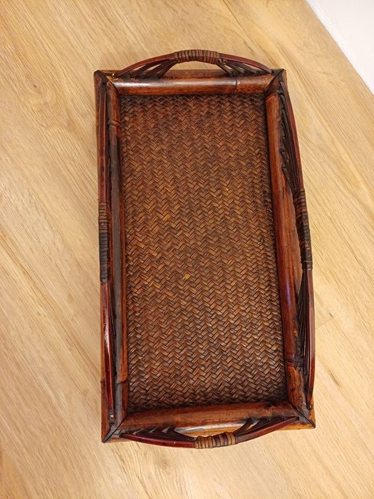 Accesoriu decorațiune vintage colectie bambus răchită Franța 1940