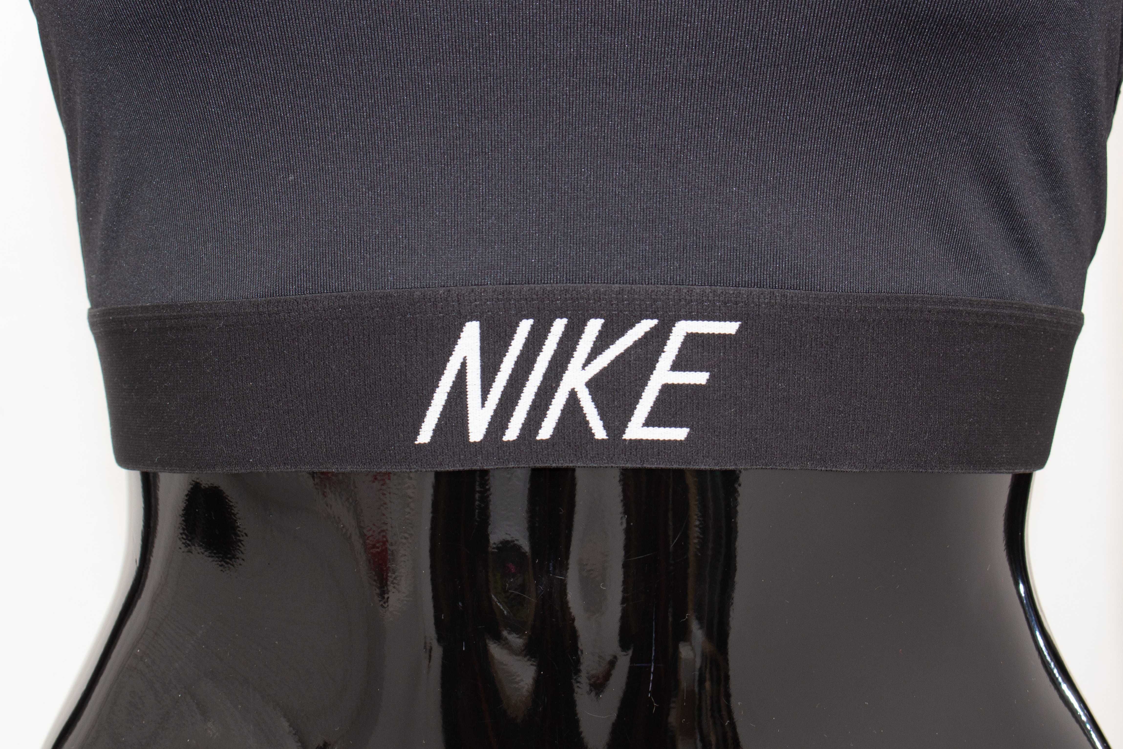 Nike оригинален дамски топ черен спортен сутиен за фитнес и спорт М
