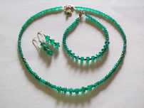 set argint,onix verde,pietre semipretioase India,bratara,cercei,colier