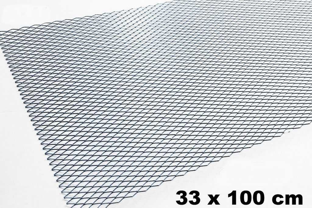 Plasa tuning aluminiu NEAGRA 100 x 33 cm