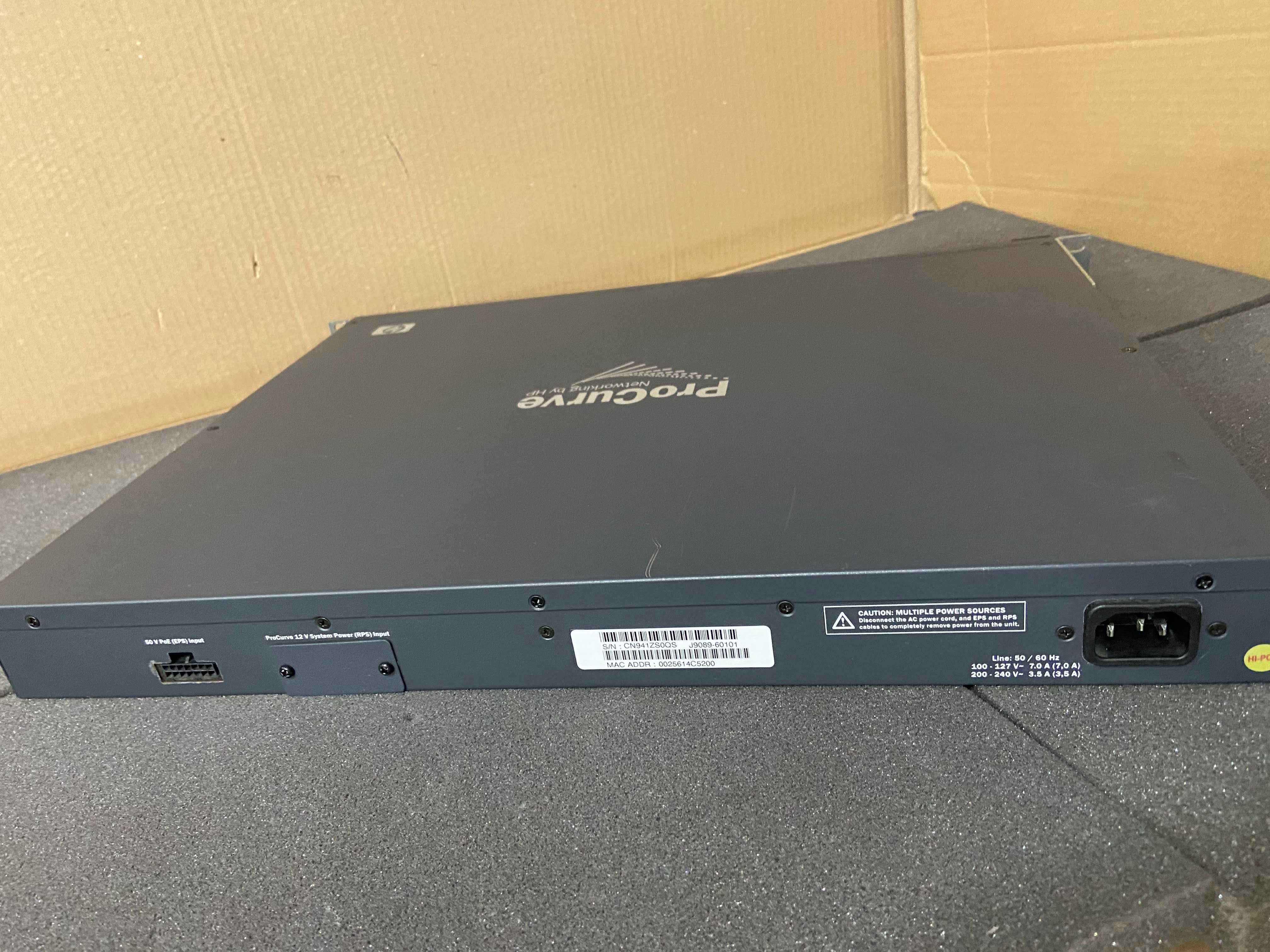 PoE суич HP ProCurve 2610-48 - 48 портов switch наблюдение камери